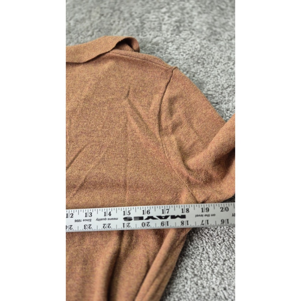 J.Crew Merino Wool Blend Belted‎ Button Front Long Cardigan Brown Sweater Small - Picture 7 of 9